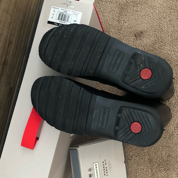 Like NEW! Hunter Women’s Original Tall Matte Black Rain Boots Size 7 - Picture 8 of 9